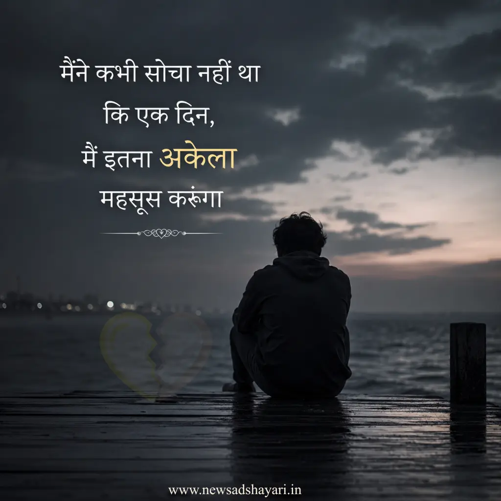 Best Heart touching Emotional Sad shayari In Hindi image
