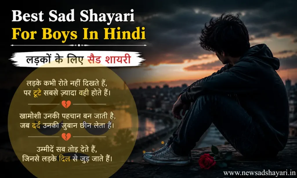 Best Sad shayari For Boy In Hindi Images