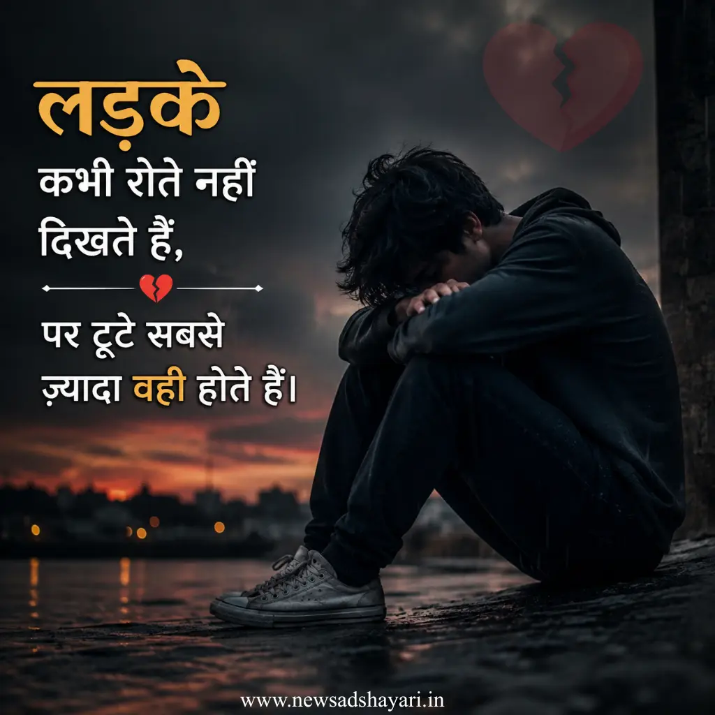 Heart Touching Sad shayari For Boy in hindi images