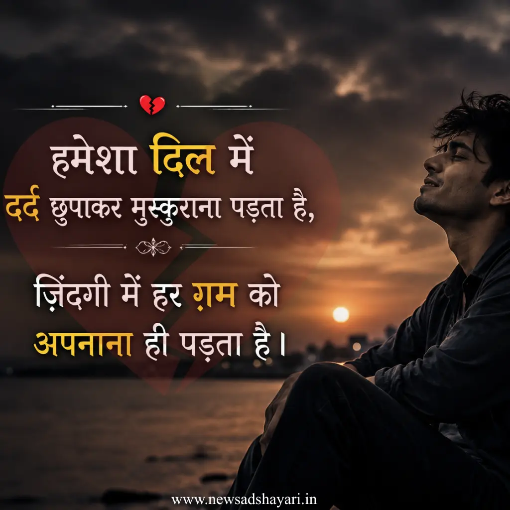 Heart Touching Sad shayari For boy in hindi images