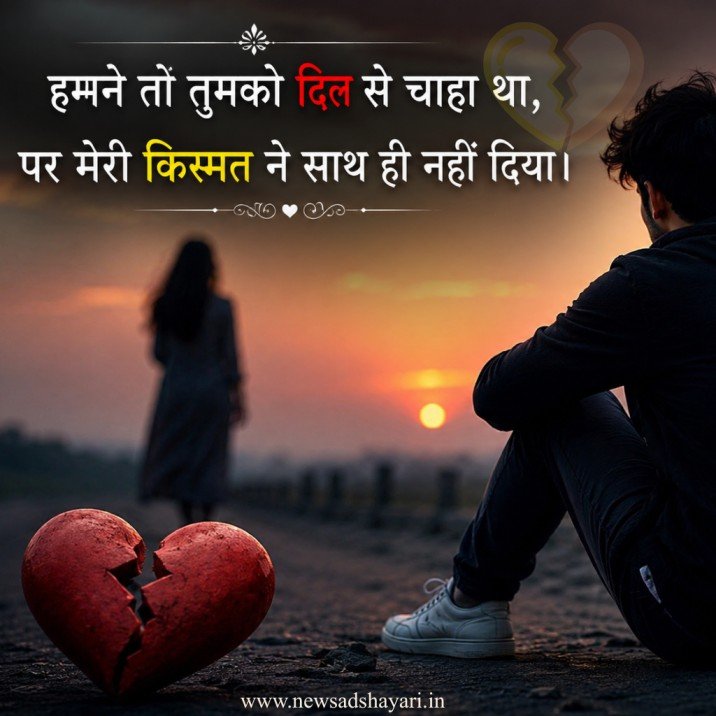 Heart touching Sad shayari For Girl In Hindi images 2 line