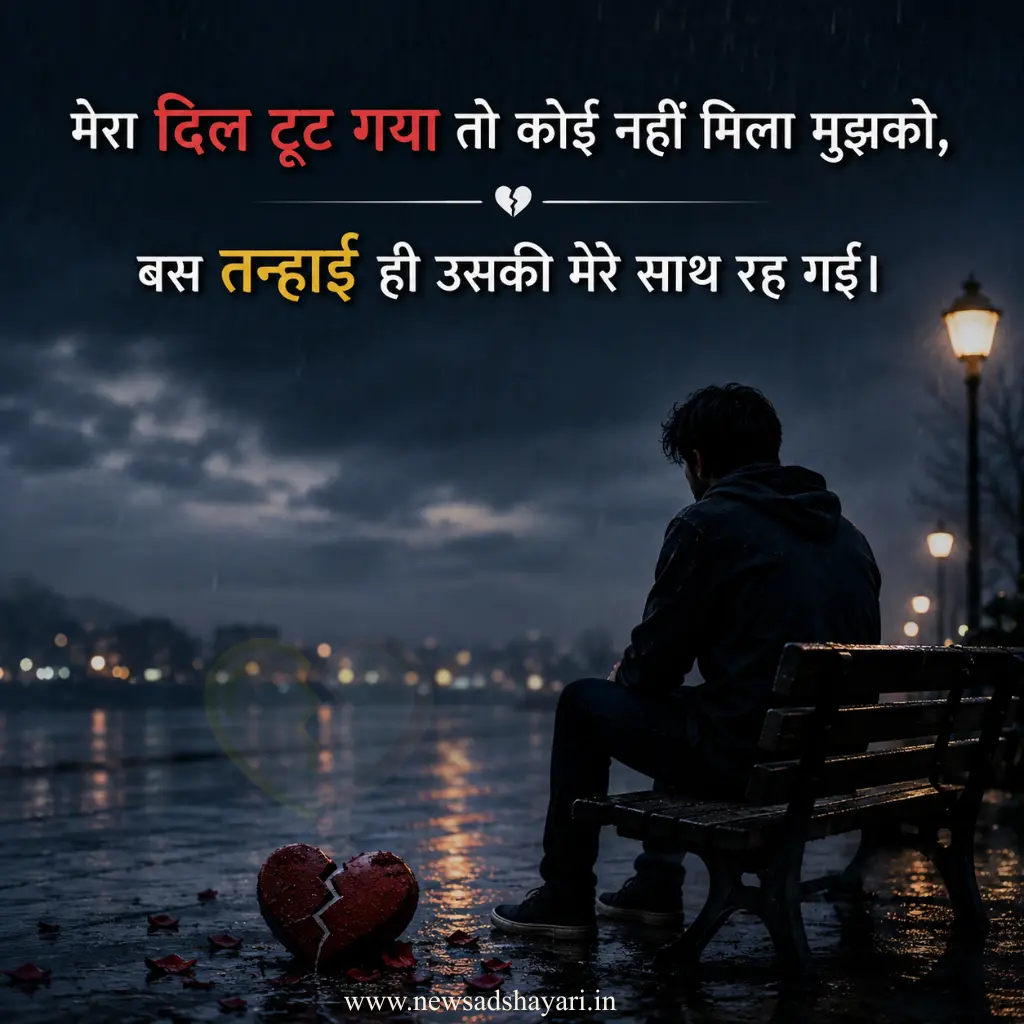 Latest Alone Sad shayari In Hindi image