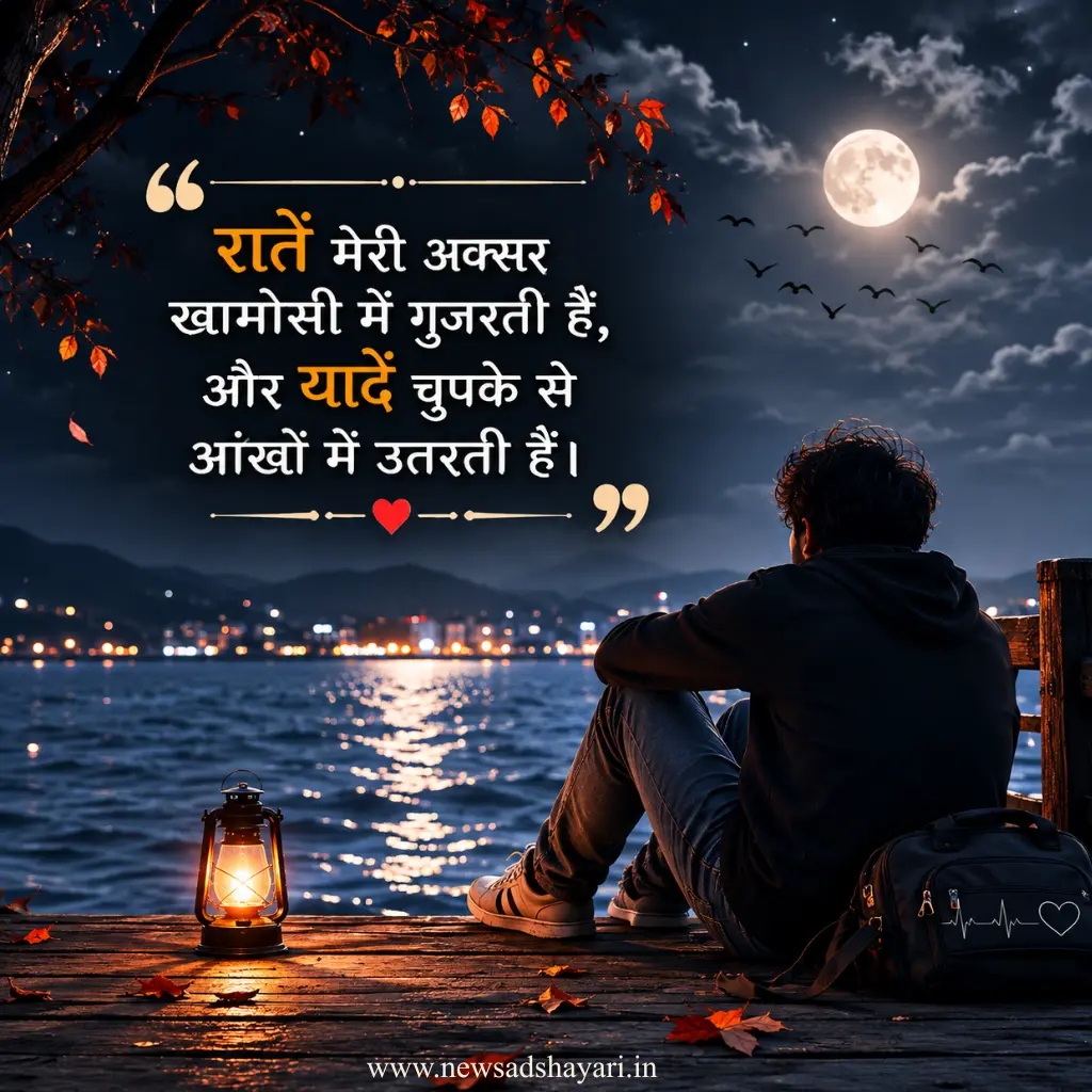 Latest Heart touching Alone Sad shayari In Hindi image