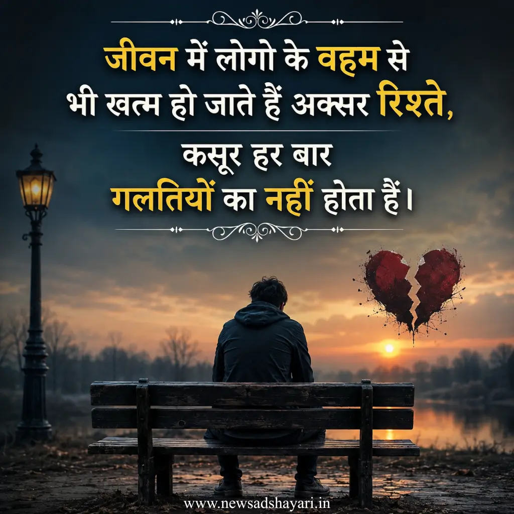 Latest Sad shayari in hindi images