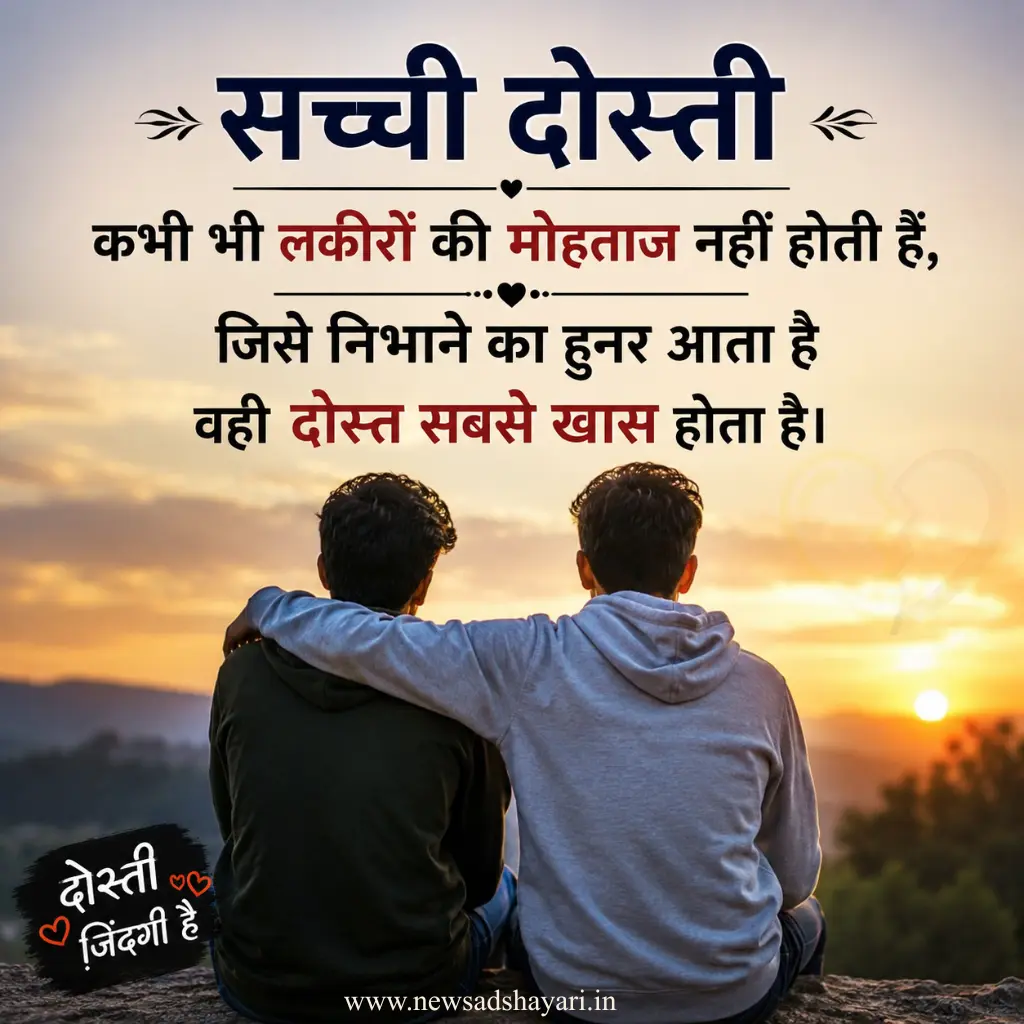 New Dosti Sad shayari In Hindi image
