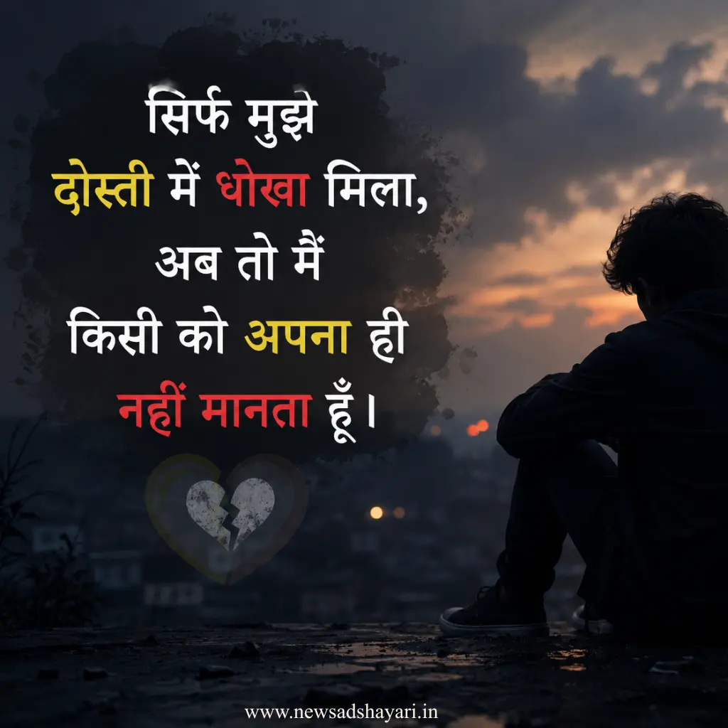 New Friendship Dosti Sad shayari In Hindi image